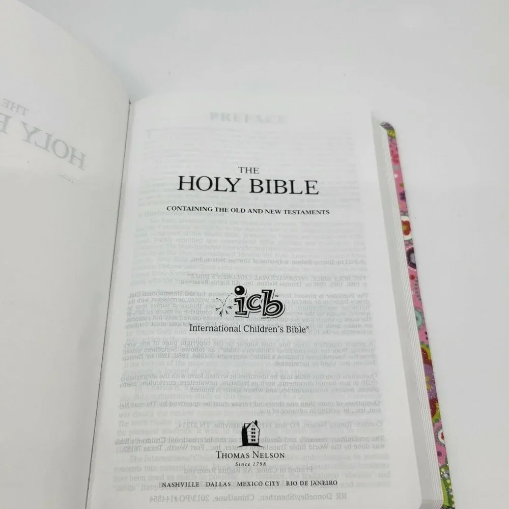 International Children's Bible Shiny Sequin Pink Colorful Holy Bible - Picture 5 of 10